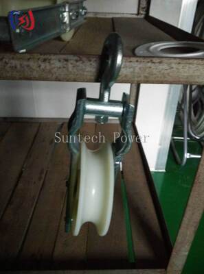 Professional Single Sheave Stringing Block with 5-20KN Rated Load, Aluminum Sheave for LGJ25-500 Conductor Installation