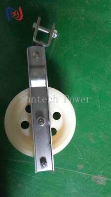 Professional Single Sheave Stringing Block with 5-20KN Rated Load, Aluminum Sheave for LGJ25-500 Conductor Installation