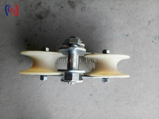 Professional Tandem Sheave Stringing Block for Simultaneous Installation of Multiple Conductors with 25KN Rated Load and Precision-Engineered Sheaves