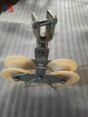 Professional Tandem Sheave Stringing Block for Simultaneous Installation of Multiple Conductors with 25KN Rated Load and Precision-Engineered Sheaves