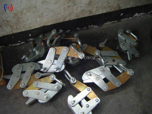 Anti Twist Steel Rope Gripper Come Along Clamp 50-200KN for 11-30mm Transmission Line Stringing