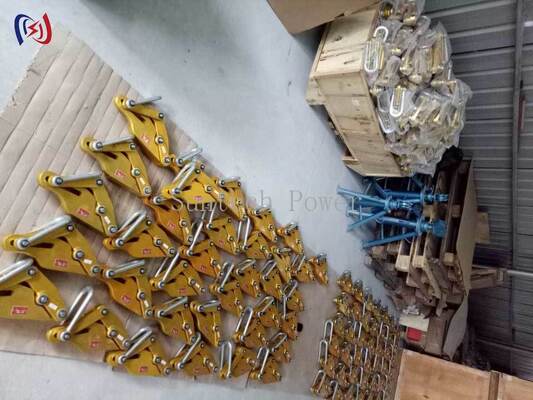 Aluminum Alloy Come Along Clamp with 7-80KN Rated Load and 14-48mm Max Open for Transmission Line Stringing