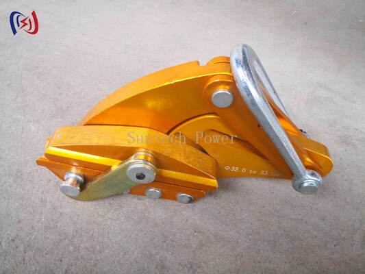 Aluminum Alloy Come Along Clamp with 7-80KN Rated Load and 14-48mm Max Open for Transmission Line Stringing