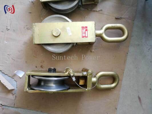 Conductor Stringing Block with 30-80KN Rated Load and 140-180mm Sheave Diameter for Overhead Line Work