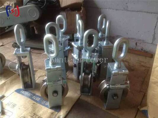 Conductor Stringing Block with 30-80KN Rated Load and 140-180mm Sheave Diameter for Overhead Line Work