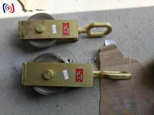 Conductor Stringing Block with 30-80KN Rated Load and 140-180mm Sheave Diameter for Overhead Line Work