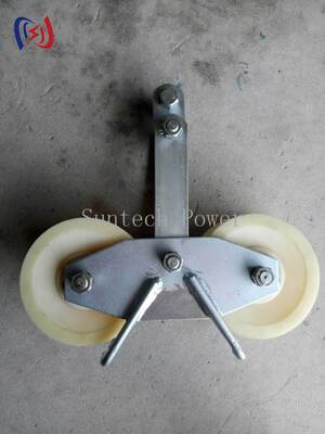 Tandem Sheave Stringing Block 25KN for Bundle Conductors with Aluminium Sheave