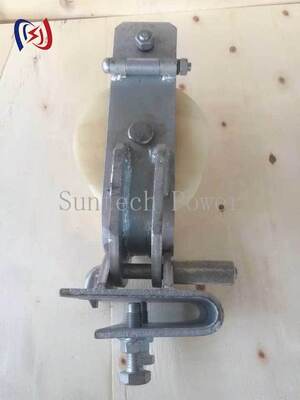 Aluminum/Nylon Sheave 20KN Conductor Stringing Block for Three Direction Transmission Stringing