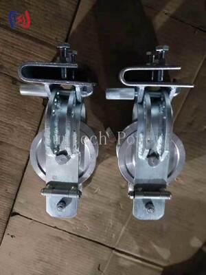 Aluminum/Nylon Sheave 20KN Conductor Stringing Block for Three Direction Transmission Stringing