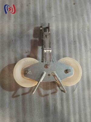 25KN Tandem Sheave Stringing Block for Large Section ACSR Conductors LGJ300-500 with Tandem Sheave Design