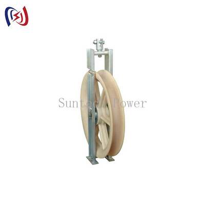 20-50KN OPGW Stringing Block with 660x110mm Nylon Sheave and Straight Through Design for Fiber Optic Cable Installation