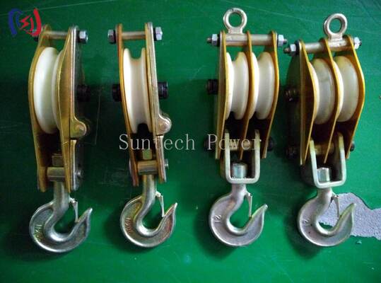 10-100KN Aluminum Alloy Hoisting Tackle with MC Nylon Sheave for Light Lifting