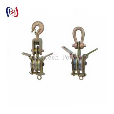 30-100KN Rated Load Dual Sheave Hoisting Tackle with Both Side Open Design for Heavy-Duty Lifting