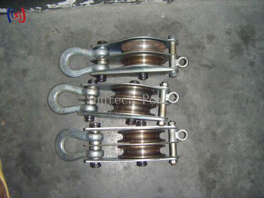 30-100KN Rated Load Dual Sheave Hoisting Tackle with Both Side Open Design for Heavy-Duty Lifting