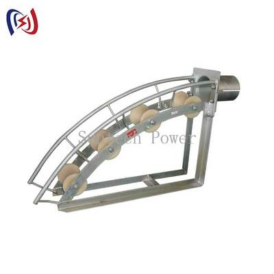 Multi-Sheave Cable Pulley with 450mm Bend Radius MC Nylon Wheels and Lockable Positioning for Large Cable Protection