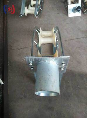 Multi-Sheave Cable Pulley with 450mm Bend Radius MC Nylon Wheels and Lockable Positioning for Large Cable Protection