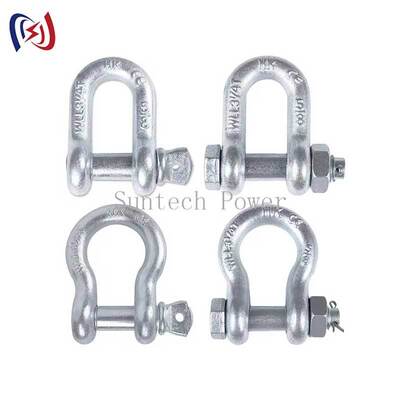 Alloy Steel Lifting Shackle with Pin Lock and Hot-Dip Galvanized for 300KN Rated Load