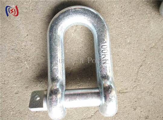 Alloy Steel Lifting Shackle with Pin Lock and Hot-Dip Galvanized for 300KN Rated Load