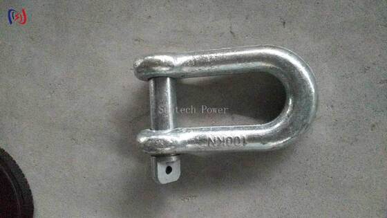 Alloy Steel Lifting Shackle with Pin Lock and Hot-Dip Galvanized for 300KN Rated Load