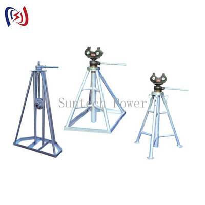 Heavy Duty Simple Reel Stand with 10-50KN Rated Load and 450-1300mm Height Adjustment for Cable Reels