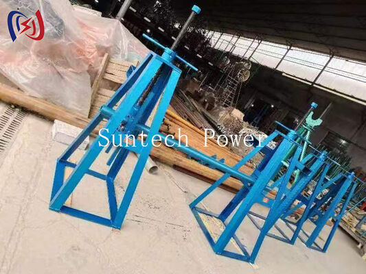 Heavy Duty Simple Reel Stand with 10-50KN Rated Load and 450-1300mm Height Adjustment for Cable Reels