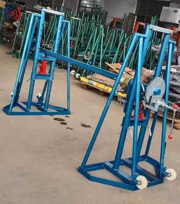 Hydraulic Cable Reel Stand with 50-300KN Rated Load for 2400-5000mm Diameter Drums and High-Tensile Steel Frame