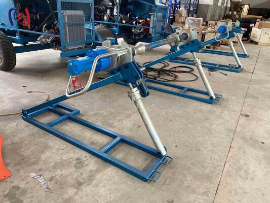 Hydraulic Conductor Reel Stand with 5000-7000kg Max Reel Weight and 45rpm Max Speed for Overhead Line Stringing