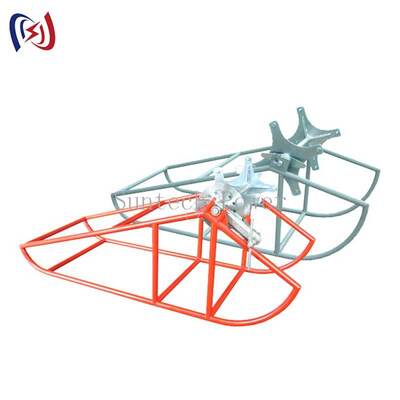 Heavy Duty Galvanized Steel Rope Reel Stand Conductor Drum Stand Sealed Bearing