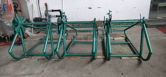 Heavy Duty Galvanized Steel Rope Reel Stand with Modular Assembly and Sealed Bearing Rotation for Industrial Rope Storage