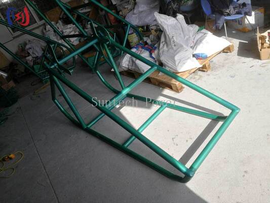 Heavy Duty Galvanized Steel Rope Reel Stand with Modular Assembly and Sealed Bearing Rotation for Industrial Rope Storage