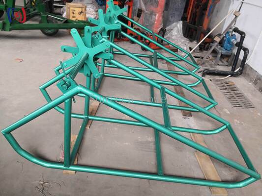 Heavy Duty Galvanized Steel Rope Reel Stand with Modular Assembly and Sealed Bearing Rotation for Industrial Rope Storage