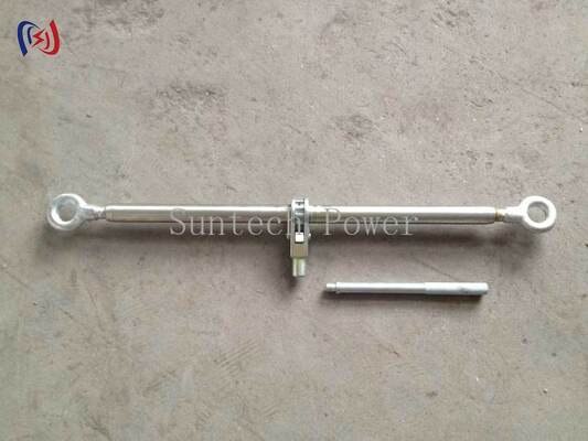 Dual Hook Steel Turnbuckle with 5-100KN Rated Load, Hot-dip Galvanized Finish, and Adjustable Distance 250-600mm for Power Line Tensioning