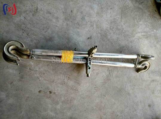 Dual Hook Steel Turnbuckle with 5-100KN Rated Load, Hot-dip Galvanized Finish, and Adjustable Distance 250-600mm for Power Line Tensioning