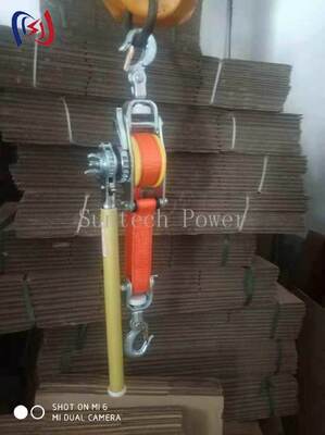 Insulated Tightener with 10-20KN Rated Load, Insulated Webbing Strap, and Tool-Free Adjustment for Live Line Work