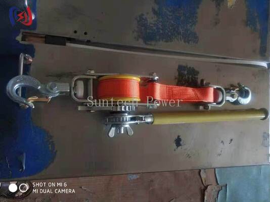 Insulated Tightener with 10-20KN Rated Load, Insulated Webbing Strap, and Tool-Free Adjustment for Live Line Work
