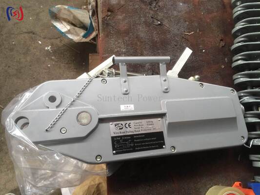 Wire Rope Handle Hoist with 8-54KN Rated Load Manual Ratchet Lever and 20m Steel Rope for Power Line Construction