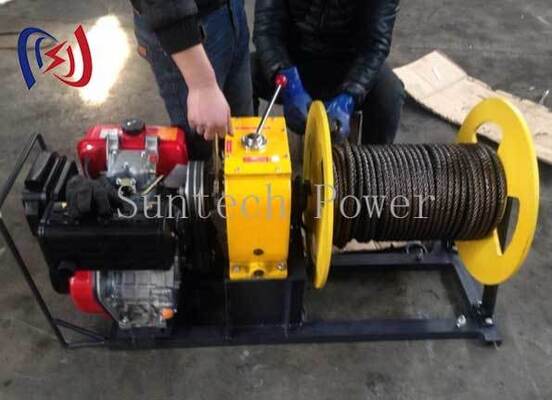 Cable Pulling Winch 3-5T Gasoline Engine for Underground Power Cable Laying