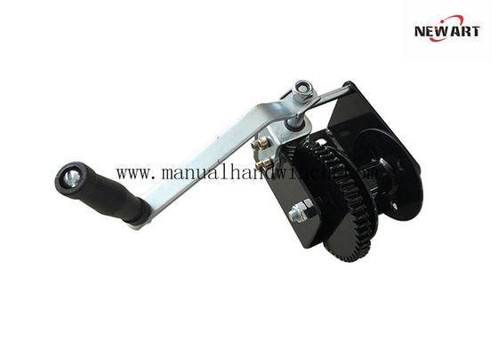 2500 lb Worm Gear Drum Winch , Heavy Duty Hand Winch For Lifting