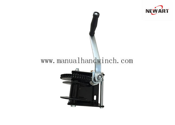 2500 lb Worm Gear Drum Winch , Heavy Duty Hand Winch For Lifting