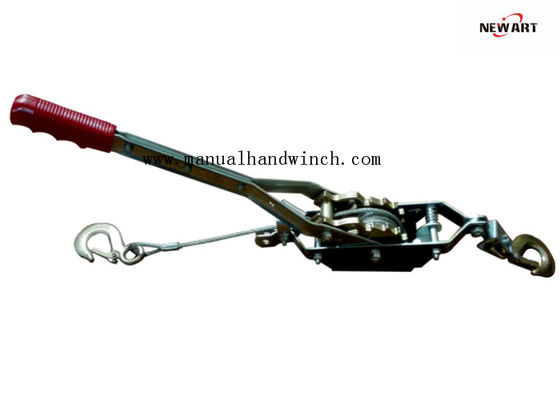 Chrome Finish Hand Cable Puller 2T Double Gears Two Hooks For Architecture