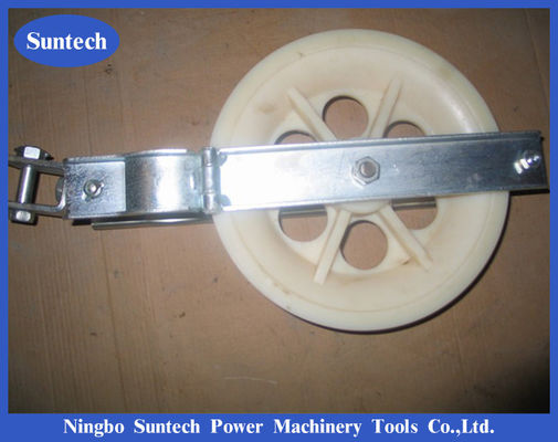 Single Nylon Wheel Conductor Pulley Stringing Blocks For Transmission Line