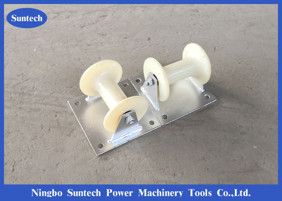 5KN Flat Trench Straight Line Electrical Cable Roller With Steel Plate