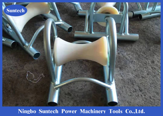 Steel Frame Nylon Wheel Bridge 12kn Cable Pulley Roller