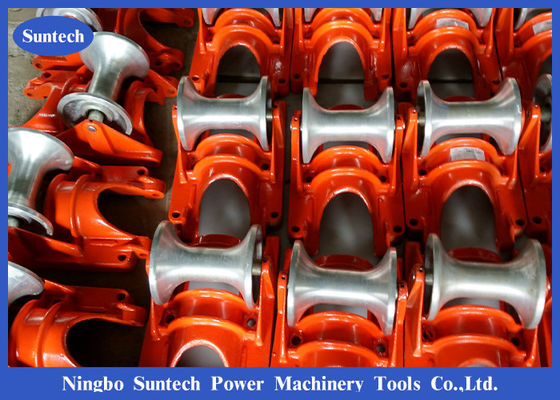 10.5Kg Galvanzied Frame Cable Laying Roller , Cable Pulling Rollers