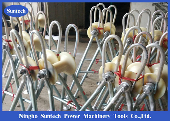 Wire Rope Straight 10kn Cable Drum Roller For Underground Cable Pulling