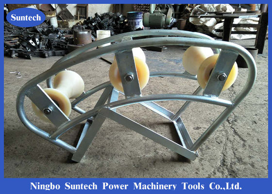 Pithead Telecom Cable Guide Roller 3 Block For Manhole Nylon Material
