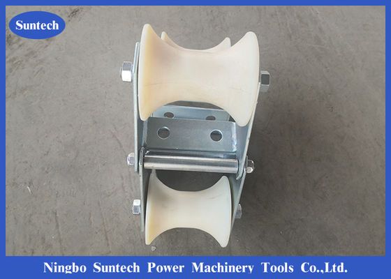 Galvanized Frame Cable Pulling Roller With Three Aluminum Wheel
