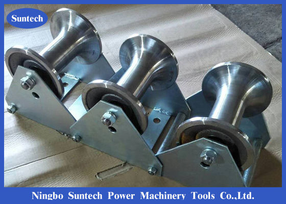 Galvanized Frame Cable Pulling Roller With Three Aluminum Wheel