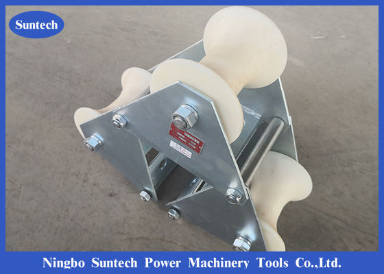 Three Nylon Guiding Wheels Cable Pulling Pulley 8kg Underground