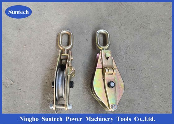 Round Eye Type 3t Cable Pulley Blocks Steel Transmission Line Stringing Tools
